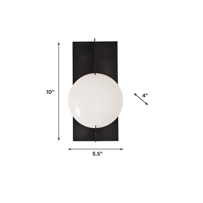 AFX Lighting Gates 10'' 1Lt LED Wall Sconce, Satin Nickel/Wht