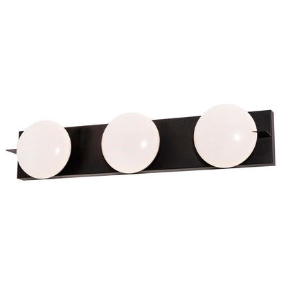 AFX Lighting Gates 24'' 3Lt LED Vanity Light, Black/White