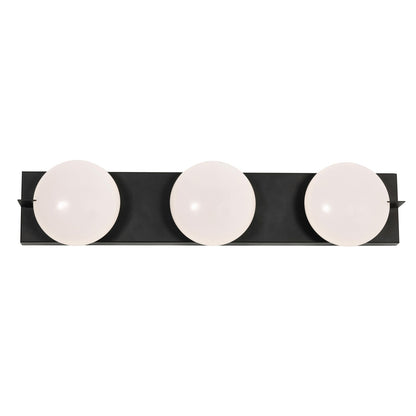 AFX Lighting Gates 24'' 3Lt LED Vanity Light, Black/White