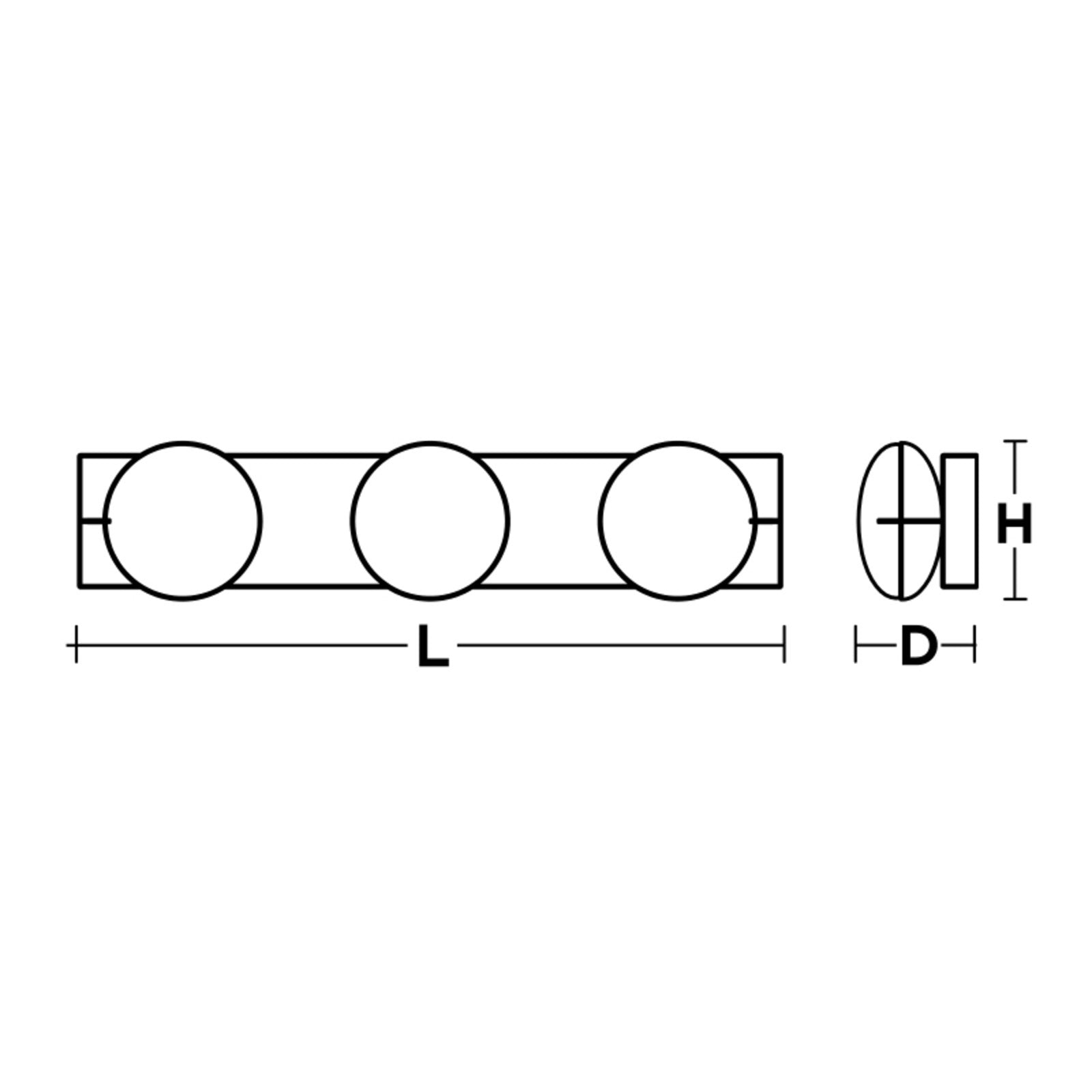 AFX Lighting Gates 24'' 3Lt LED Vanity Light, Black/White