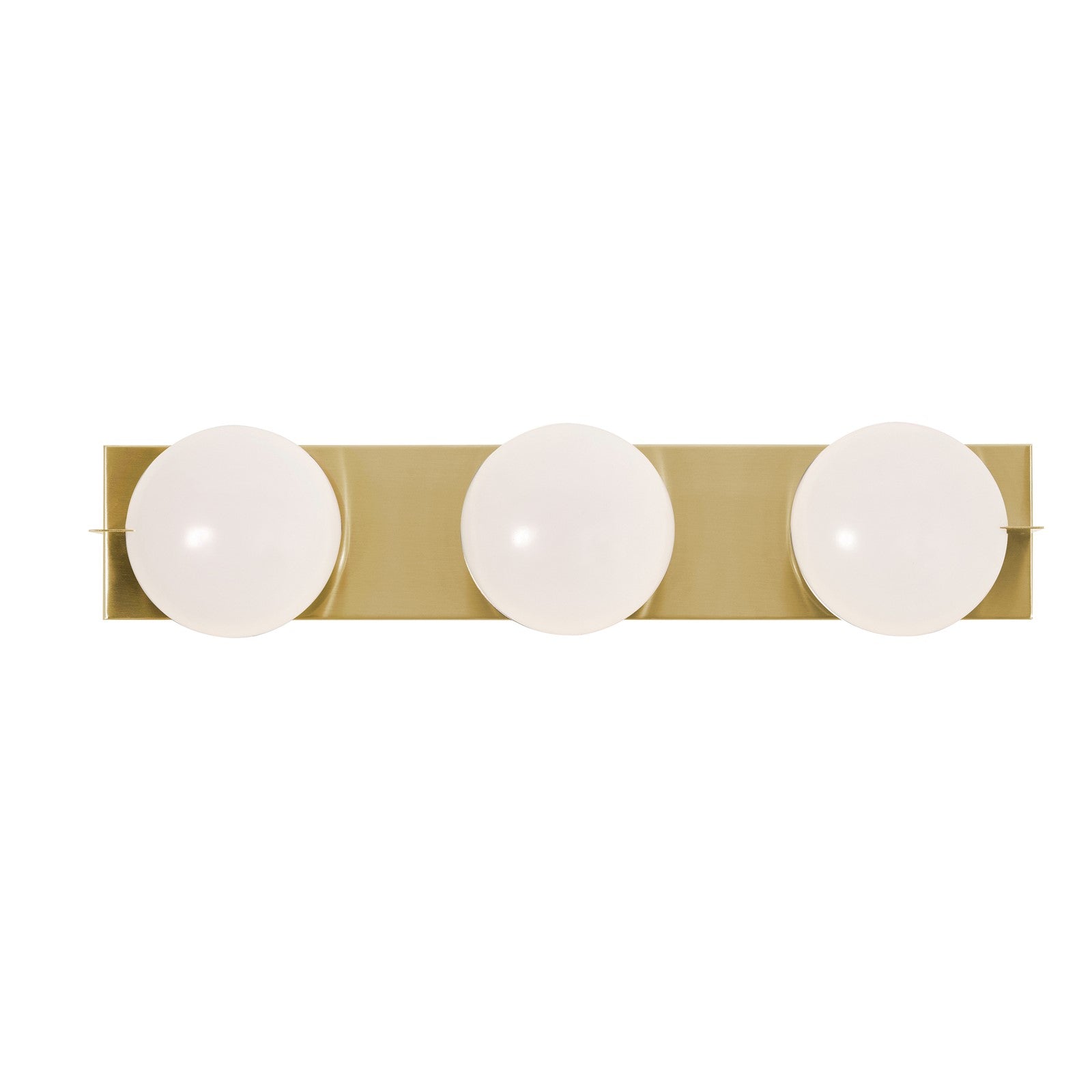 AFX Lighting Gates 24'' 3Lt LED Vanity Light, Satin Brass/Wht