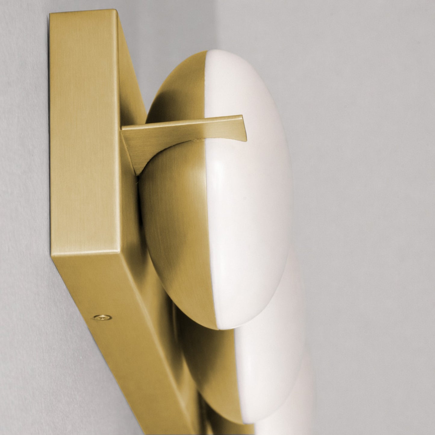 AFX Lighting Gates 24'' 3Lt LED Vanity Light, Satin Brass/Wht