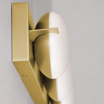 AFX Lighting Gates 24'' 3Lt LED Vanity Light, Satin Brass/Wht
