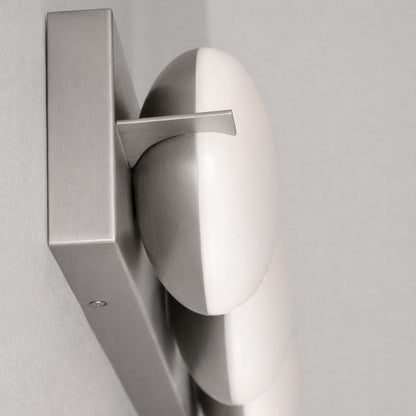 AFX Lighting Gates 24'' 3Lt LED Vanity Light, Satin Nickel/Wht