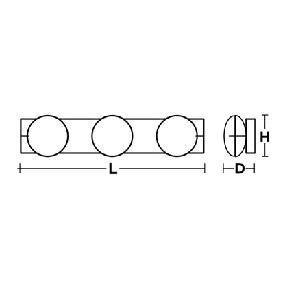 AFX Lighting Gates 24'' 3Lt LED Vanity Light, Satin Nickel/Wht
