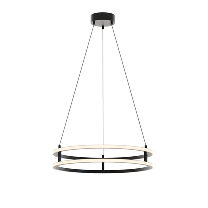 AFX Lighting Gemini 2LT 24'' LED Pendant, Black/White - GEMP24LAJUDBK