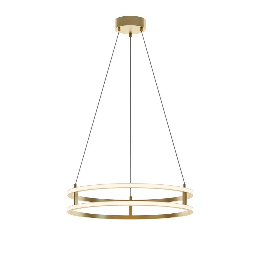 AFX Lighting Gemini 2LT 24'' LED Pendant, Gold/White - GEMP24LAJUDGD