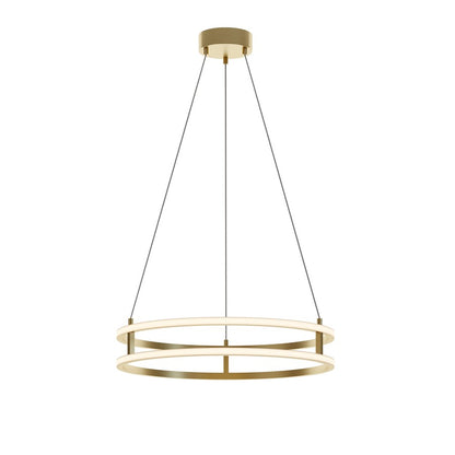 AFX Lighting Gemini 2LT 24'' LED Pendant, Gold/White - GEMP24LAJUDGD