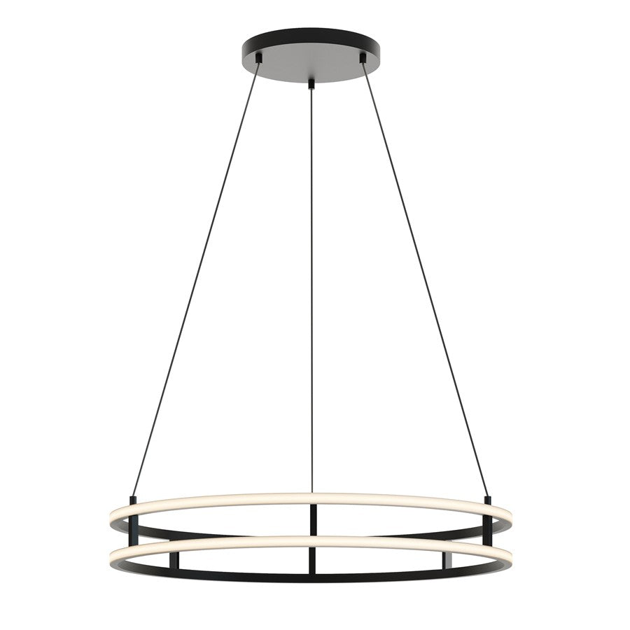 AFX Lighting Gemini 2LT 32'' LED Pendant, Black/White - GEMP32LAJUDBK