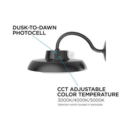 AFX Lighting Gilbert 1LT 7'' LED Outdoor Sconce, Black/Black