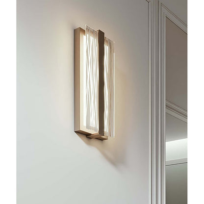 AFX Lighting Gallery 1Lt 14" LED Sconce, Nickel/Frosted Clear