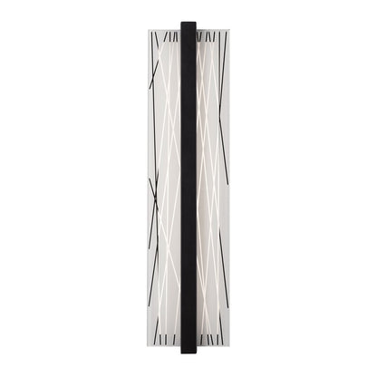 AFX Lighting Gallery 1Lt 20" LED Sconce, Black/Frosted Clear