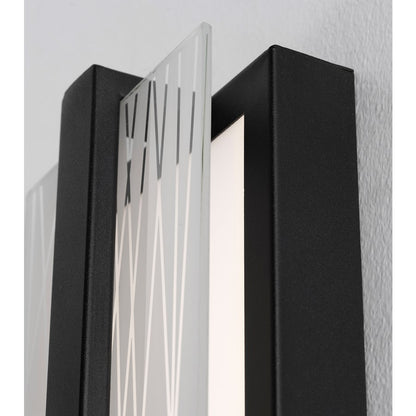 AFX Lighting Gallery 1Lt 20" LED Sconce, Black/Frosted Clear