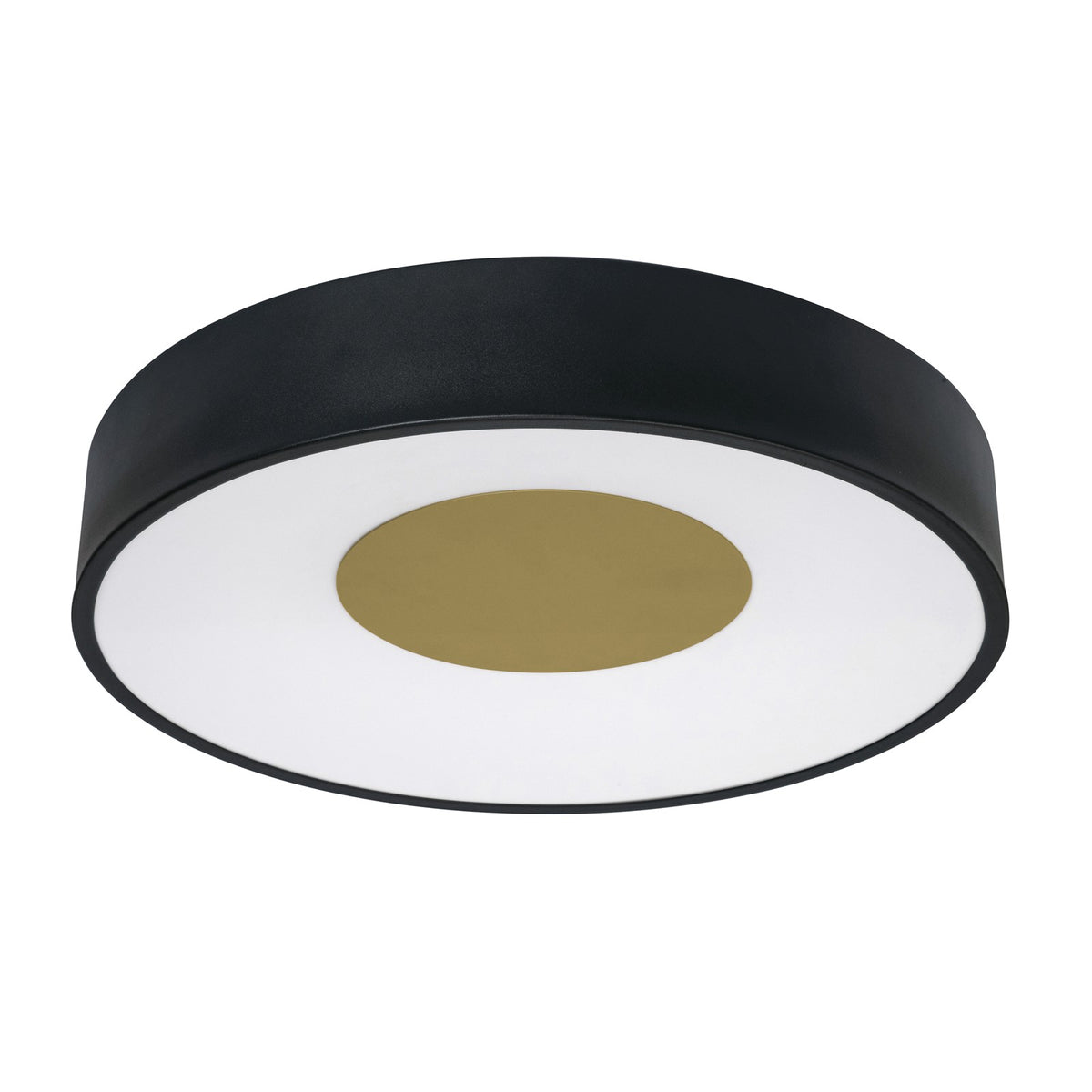 AFX Hazel 18in LED Flush Mount | Modern Black and White Acrylic | Hallway & Foyer | 18 x 18 x 3.25 in | Model HAZF18LAJUDBK