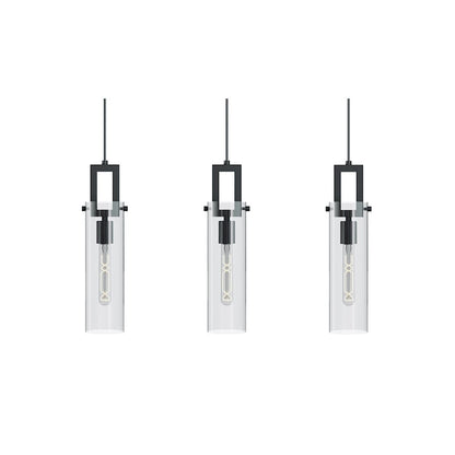 AFX Lighting Houston Light Black Pendant, Black/Clear - HOUP04MBBKLNR3