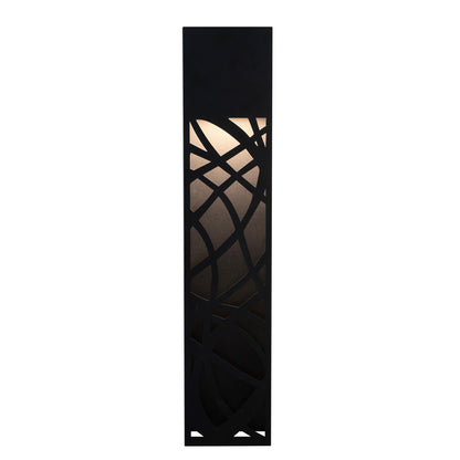 AFX Inez 24in LED Outdoor Wall Sconce | Modern Black Aluminum Die-Cut | Patio & Entryway | 300 Lumens, Wet Rated | Model INZW0524LAJUDBK