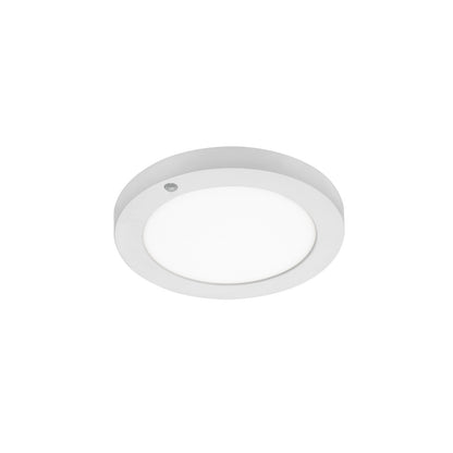 AFX Lighting Iris 1Lt LED Flush Mount/PIR Sensor/9"Dia, Wht/Wht