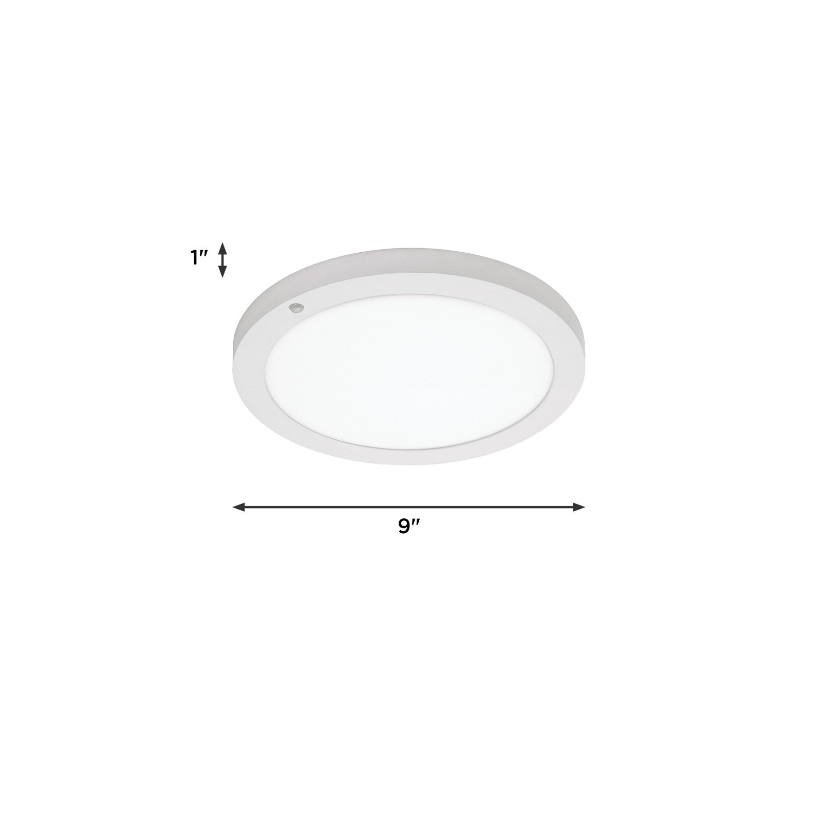 AFX Lighting Iris 1Lt LED Flush Mount/PIR Sensor/9"Dia, Wht/Wht
