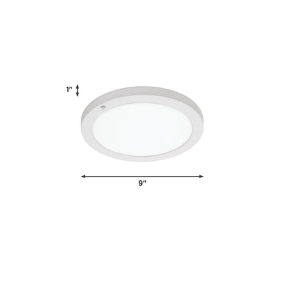 AFX Lighting Iris 1Lt LED Flush Mount/PIR Sensor/9"Dia, Wht/Wht