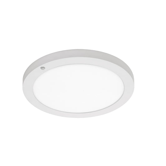 AFX Lighting Iris 1Lt LED Flush Mount/PIR Sensor/12"Dia, Wht/Wht