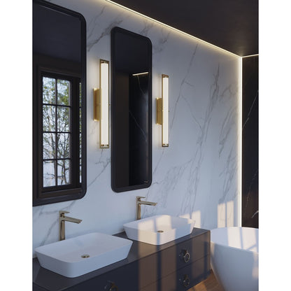 1 Light LED 24" Bathroom Vanity Light, Brass