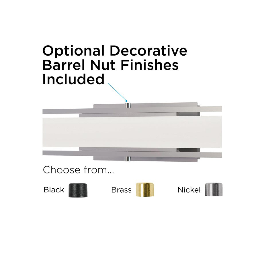 1 Light LED 36" Bathroom Vanity Light, Nickel