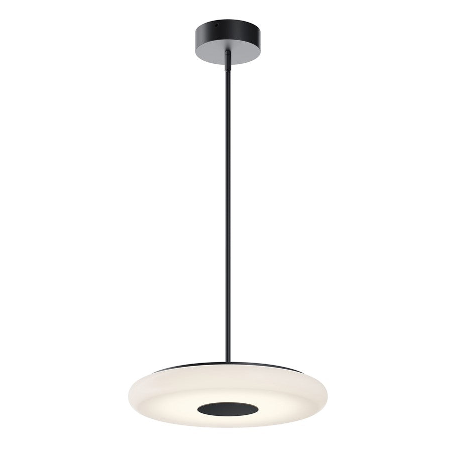 AFX Lighting June 1 Light 18" Pendant, Black/White - JUNP18LAJUDBK