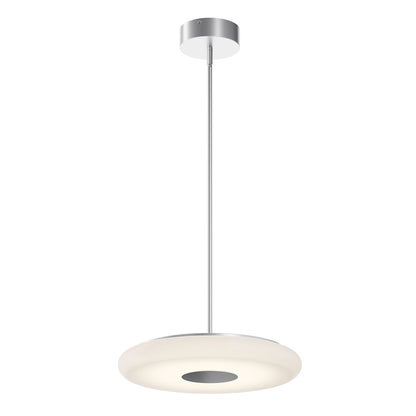 AFX Lighting June 1 Light 18" Pendant, Satin Nickel/White - JUNP18LAJUDSN