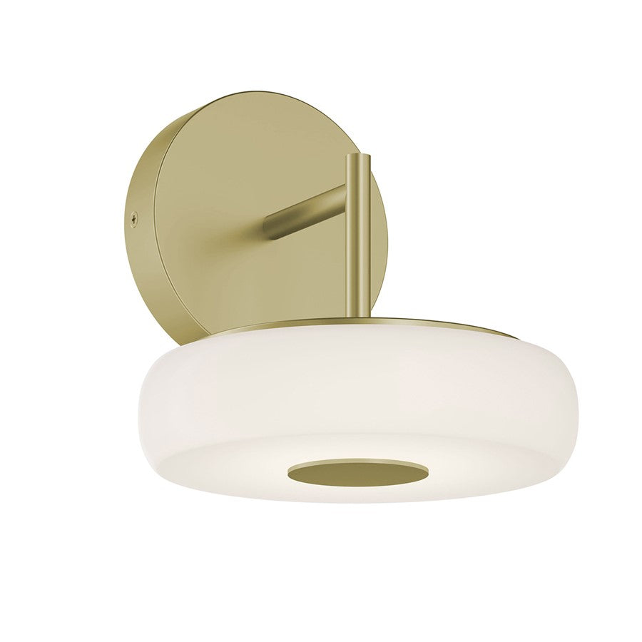 AFX Lighting June 1 Light 8" Wall Sconce, Brass/White - JUNS0808LAJUDLB