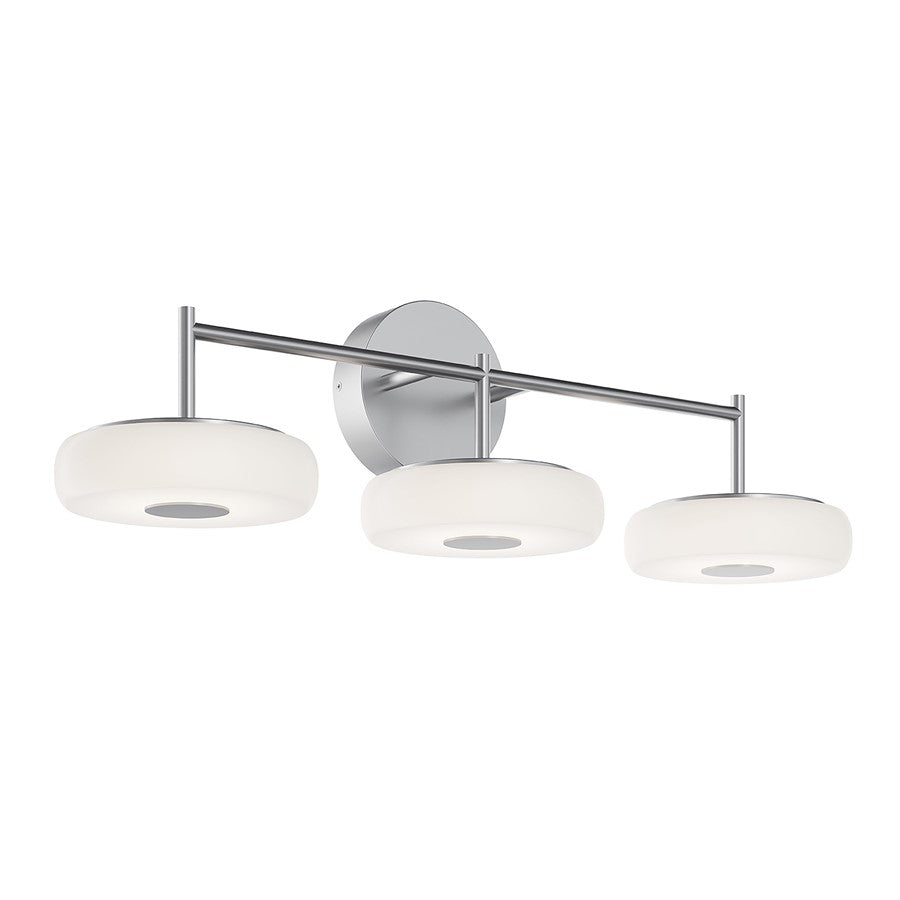AFX Lighting June 1 Light 30" Vanity Light, Satin Nickel/White - JUNV3008LAJUDSN