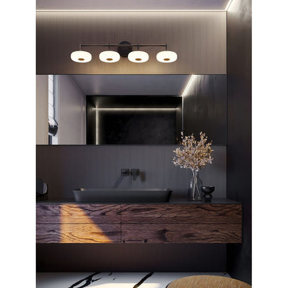 AFX Lighting June 4 Light Vanity Light, Black/White