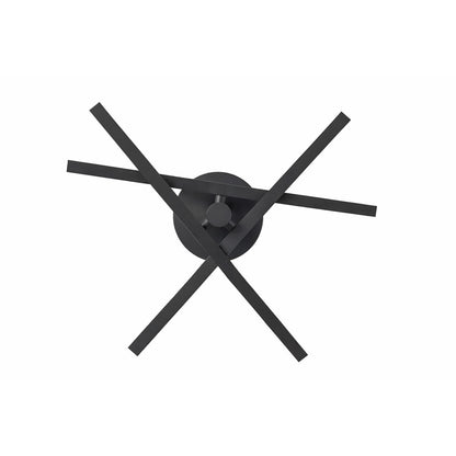 AFX Lighting Knoll 18'' 3Lt LED Flush Mount, Black/White