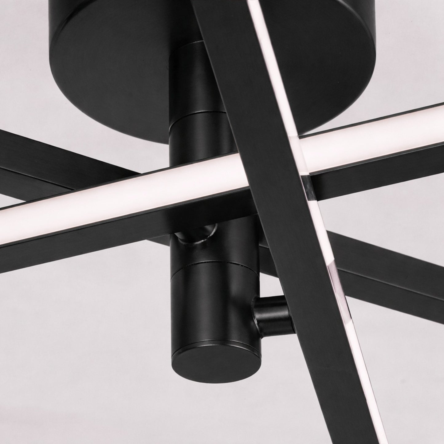 AFX Lighting Knoll 18'' 3Lt LED Flush Mount, Black/White