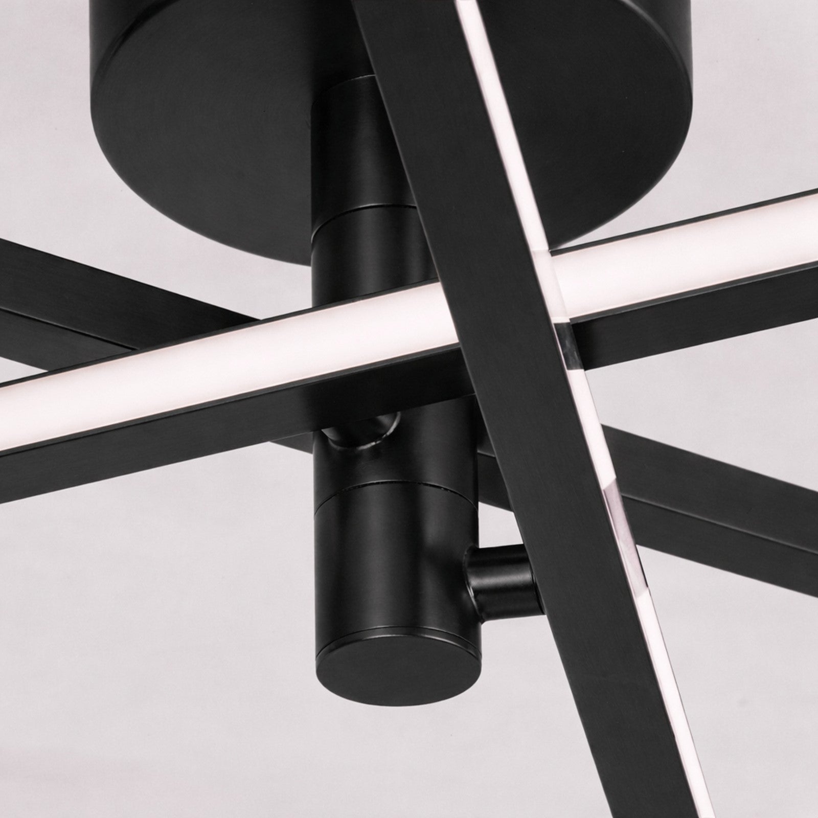 AFX Lighting Knoll 18'' 3Lt LED Flush Mount, Black/White