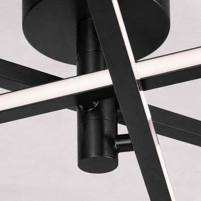 AFX Lighting Knoll 18'' 3Lt LED Flush Mount, Black/White