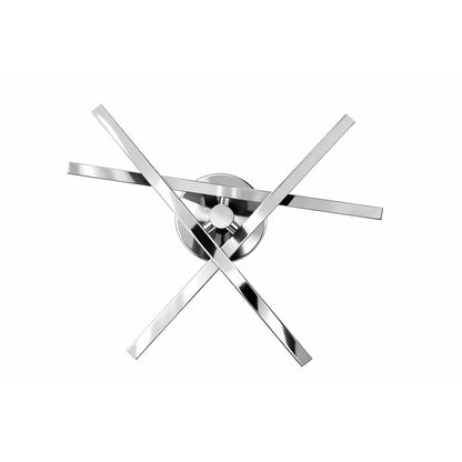 AFX Lighting Knoll 18'' 3Lt LED Flush Mount, Polished Chrome/Wht