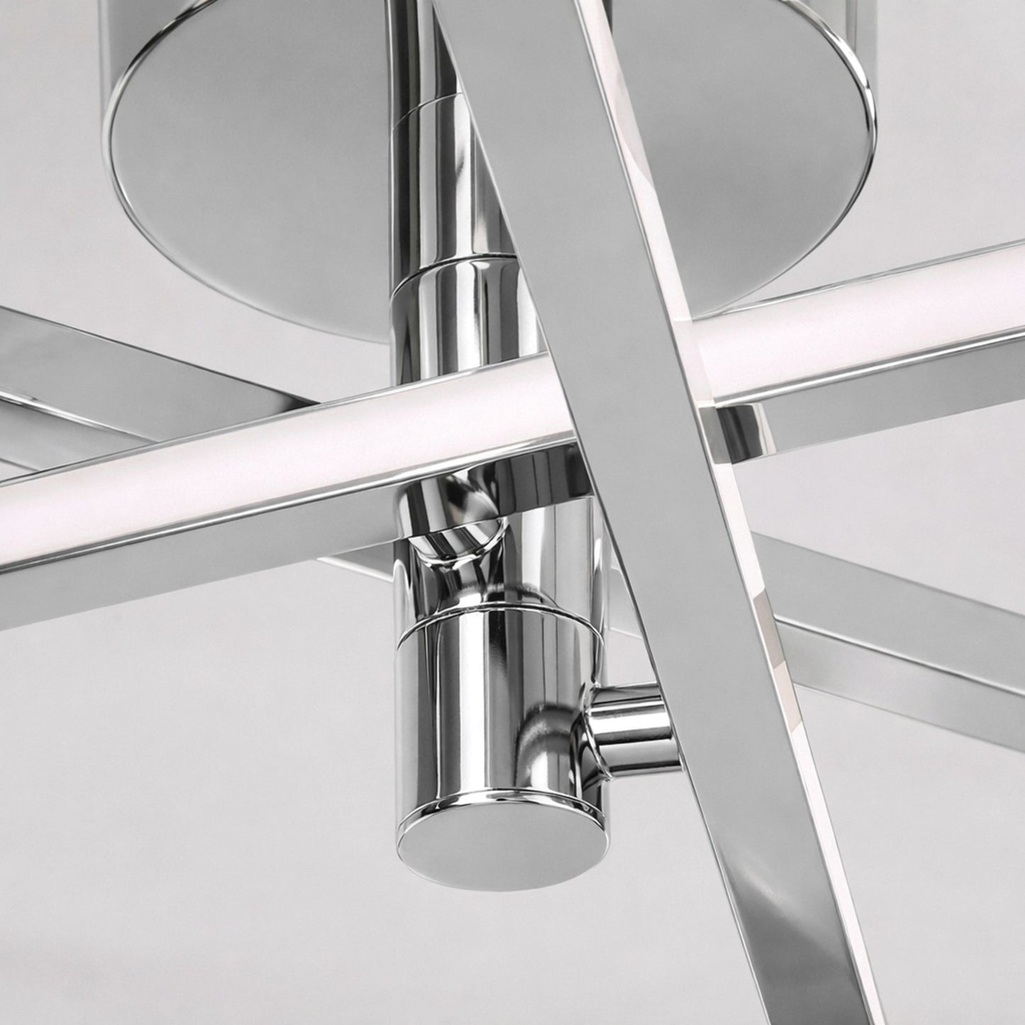 AFX Lighting Knoll 18'' 3Lt LED Flush Mount, Polished Chrome/Wht