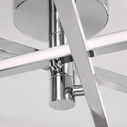 AFX Lighting Knoll 18'' 3Lt LED Flush Mount, Polished Chrome/Wht