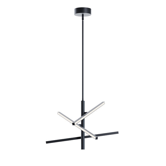 AFX Lighting Knoll 3 Light 24" Pendant, Black/White - KNOP24LAJUDBK