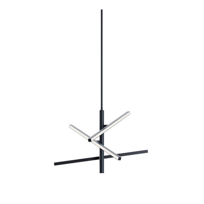 AFX Lighting Knoll 3 Light 24" Pendant, Black/White