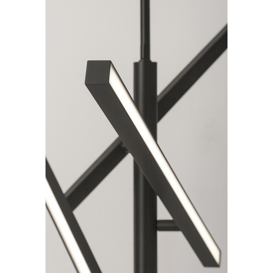 AFX Lighting Knoll 3 Light 24" Pendant, Black/White