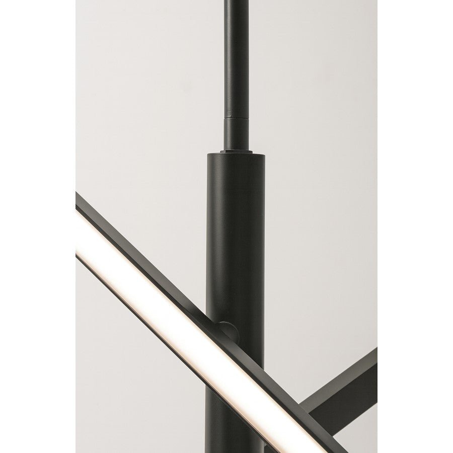AFX Lighting Knoll 3 Light 24" Pendant, Black/White