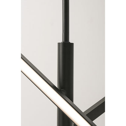AFX Lighting Knoll 3 Light 24" Pendant, Black/White