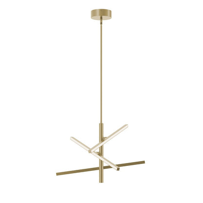 AFX Lighting Knoll 3 Light 24" Pendant, Antique Brass/White - KNOP24LAJUDLB
