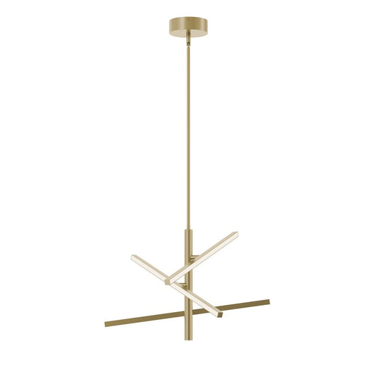 AFX Lighting Knoll 3 Light 24" Pendant, Antique Brass/White - KNOP24LAJUDLB