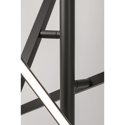 AFX Lighting Knoll 3 Light 36" Pendant, Black/White