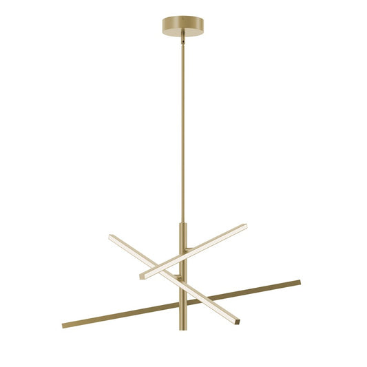 AFX Lighting Knoll 3 Light 36" Pendant, Antique Brass/White - KNOP36LAJUDLB