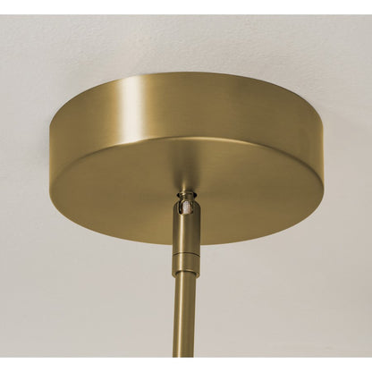 AFX Lighting Knoll 3 Light 36" Pendant, Antique Brass/White