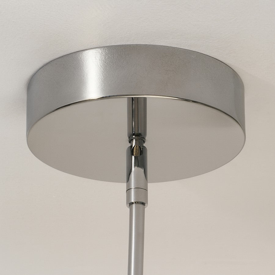 AFX Lighting Knoll 3 Light 36" Pendant, Polished Chrome/White