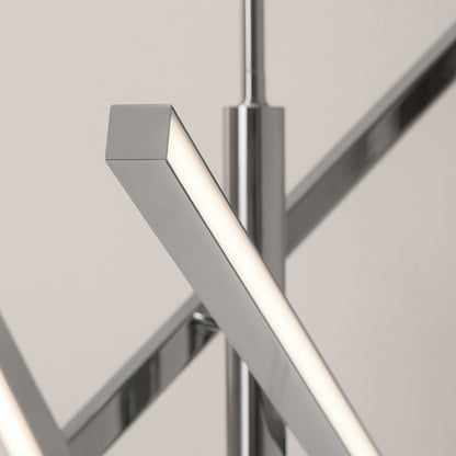 AFX Lighting Knoll 3 Light 48" Pendant, Polished Chrome/White